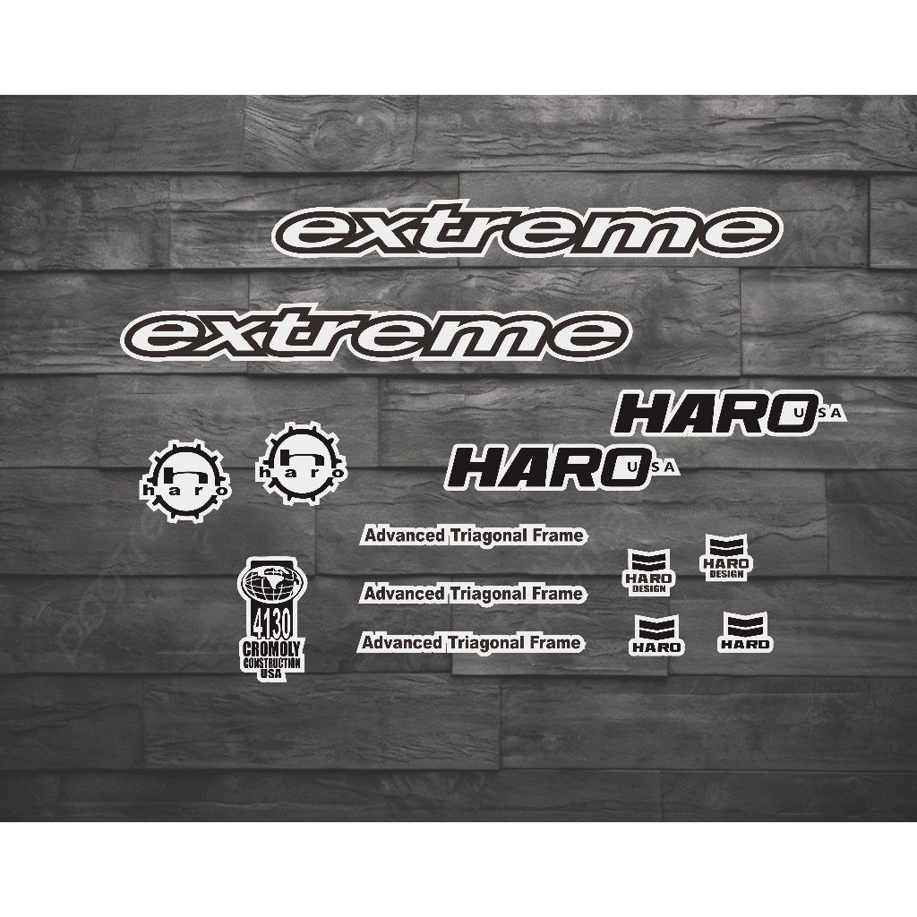 decal stiker sepeda extreme haro