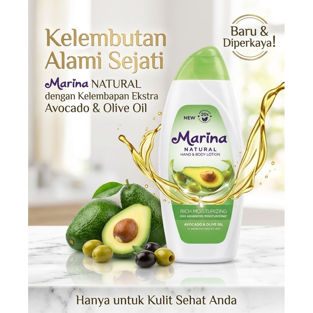 Marina handbody lotion avocado olive oil 335ml / 475ml