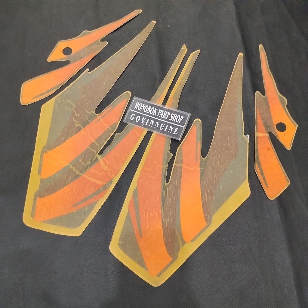 striping stiker sticker lis yamaha rxking rx king 96 97 orange oren kuning ori nos