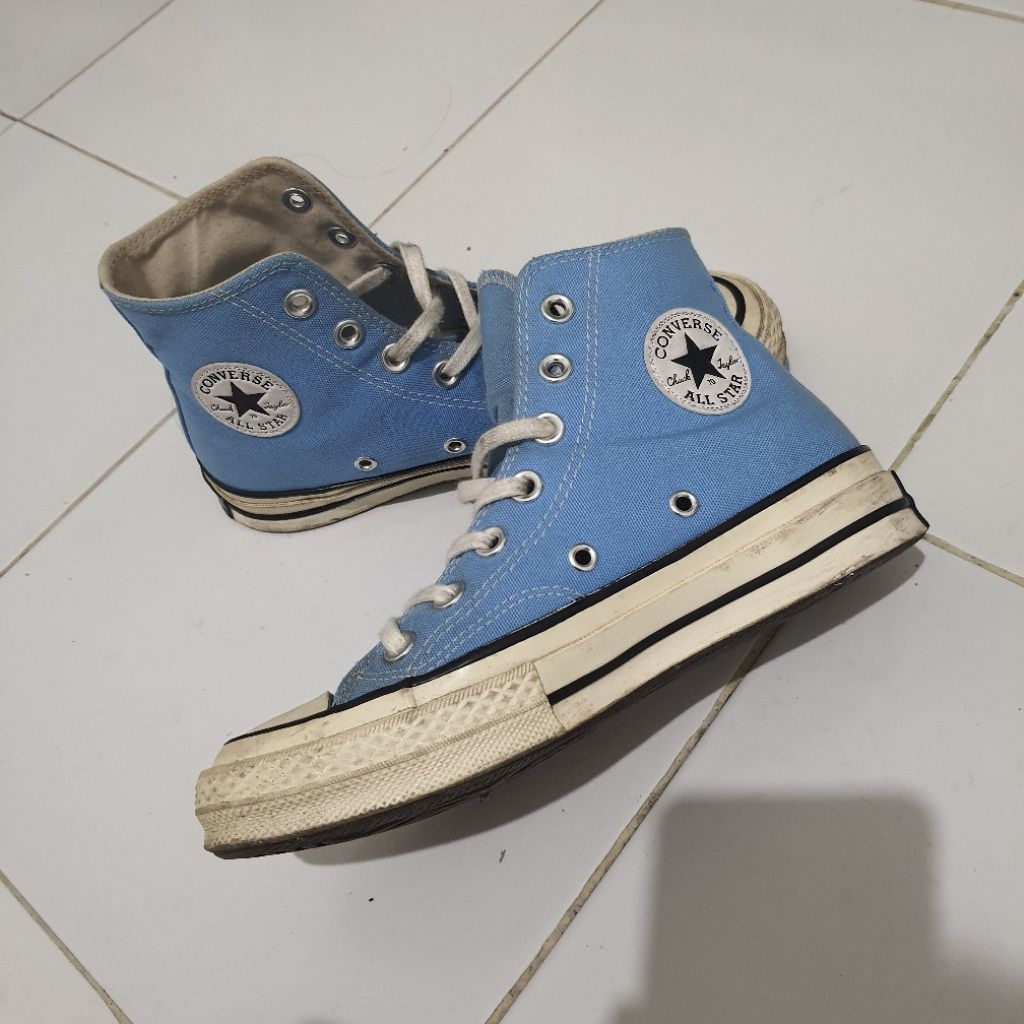 PRELOVED SEPATU CONVERSE 70S HIGH UNIVERSITY BLUE RESMI SIZE 36