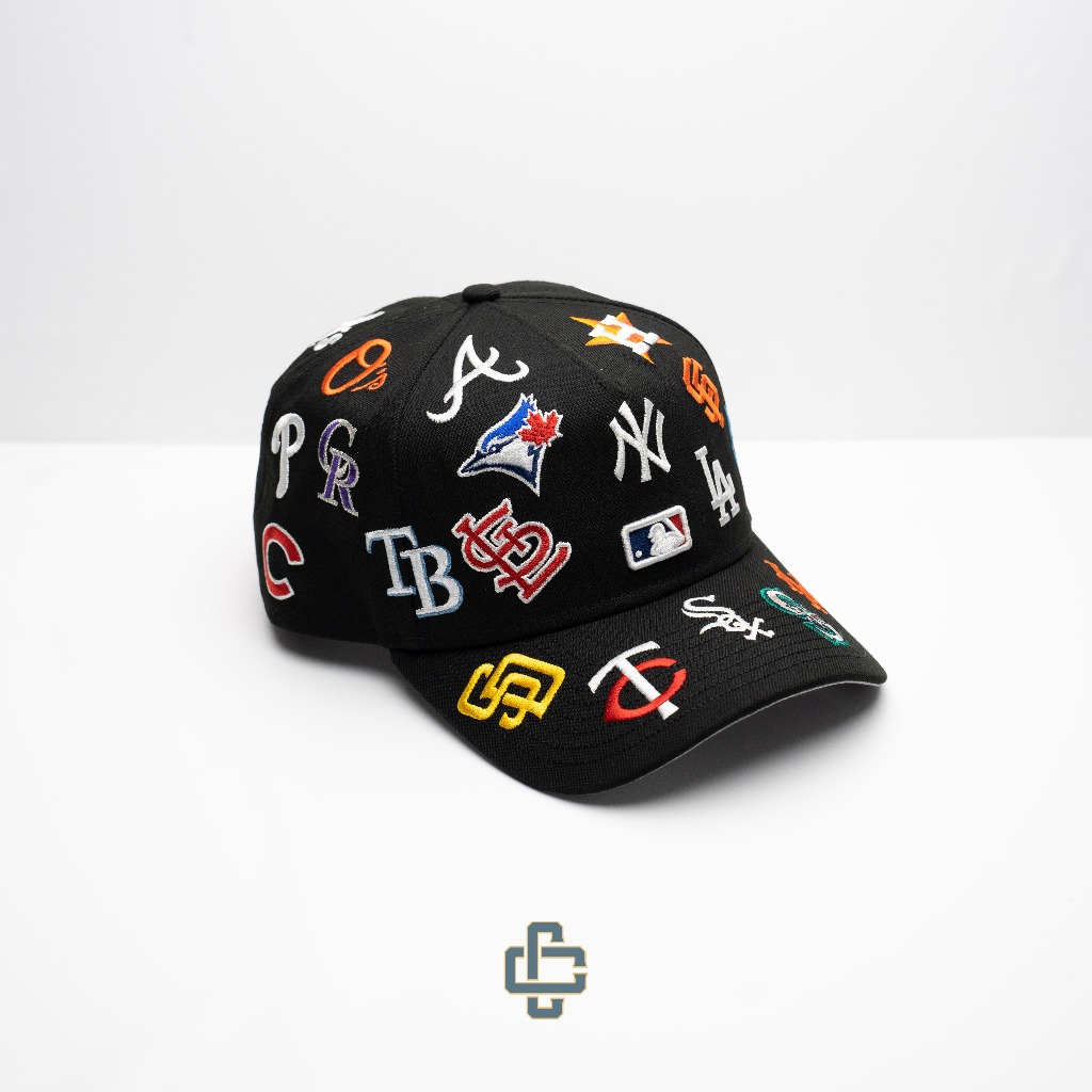 TOPI NEW ERA ORIGINAL 940 A FRAME MLB ALL OVER BLACK