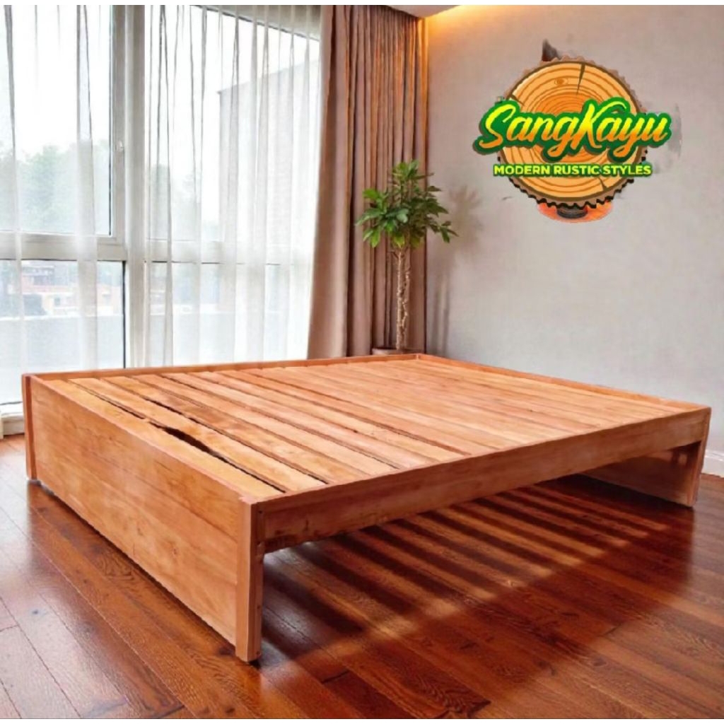 Divan kayu 140x200 cm Divan  kolong Divan kayu minimalis