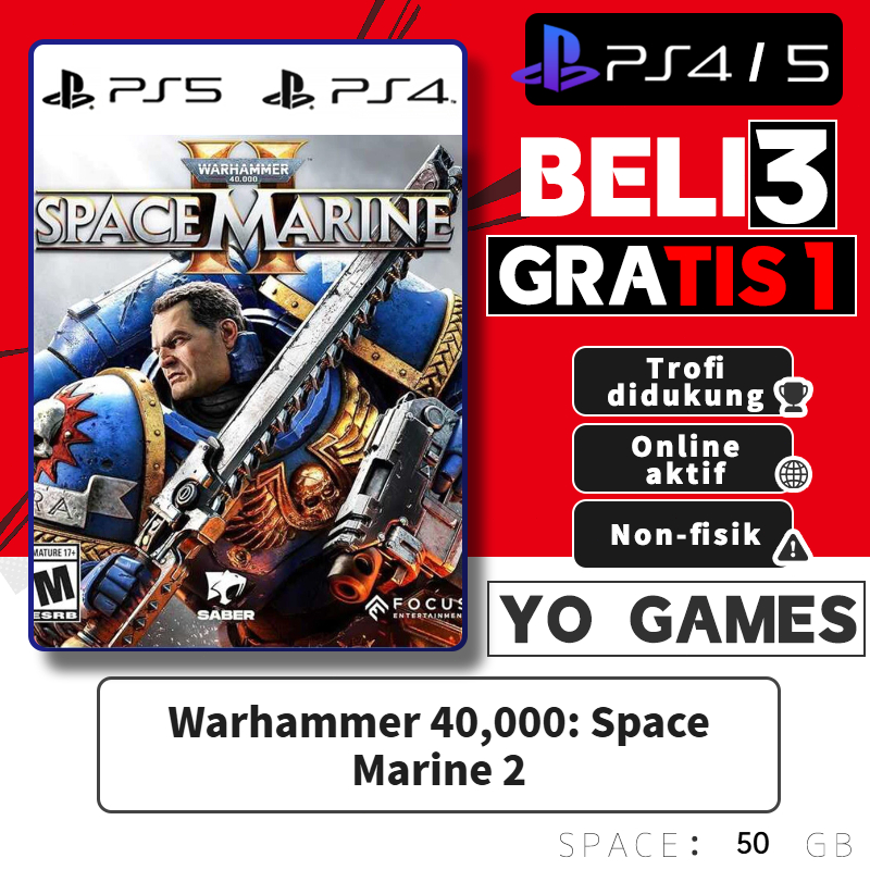 Warhammer 40K: Space Marine 2 PlayStation PS4 & PS5 Digital Game BELI 3 GRATIS 1