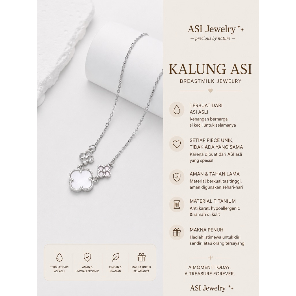 Breastmilk Memorial Jewelry – Kalung ASI Custom