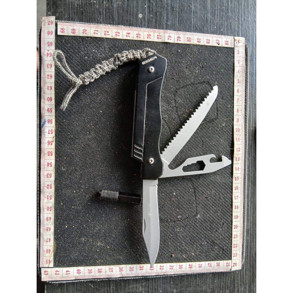 Pisau Lipat Perlengkapan Outdoor Eiger1989 Lightning 1.0 Knife Survival Kit