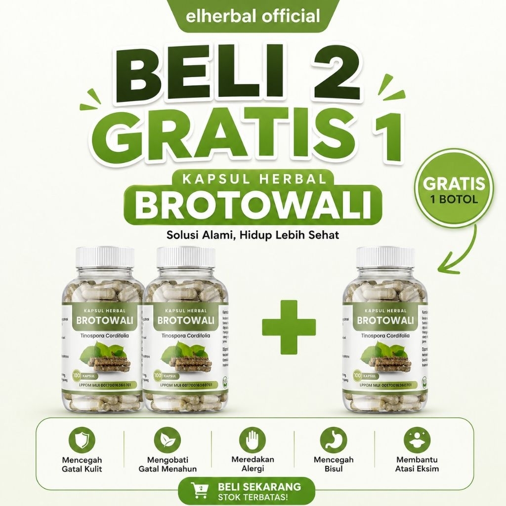 Kapsul Brotowali Ekstrak Brotowali Isi 100 Kapsul - HALAL LPPOM MUI 00170016360701