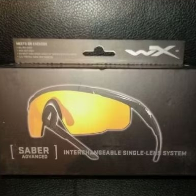 New Wiley X Saber Advanced Matte Black Frame Interchangeable Glasses