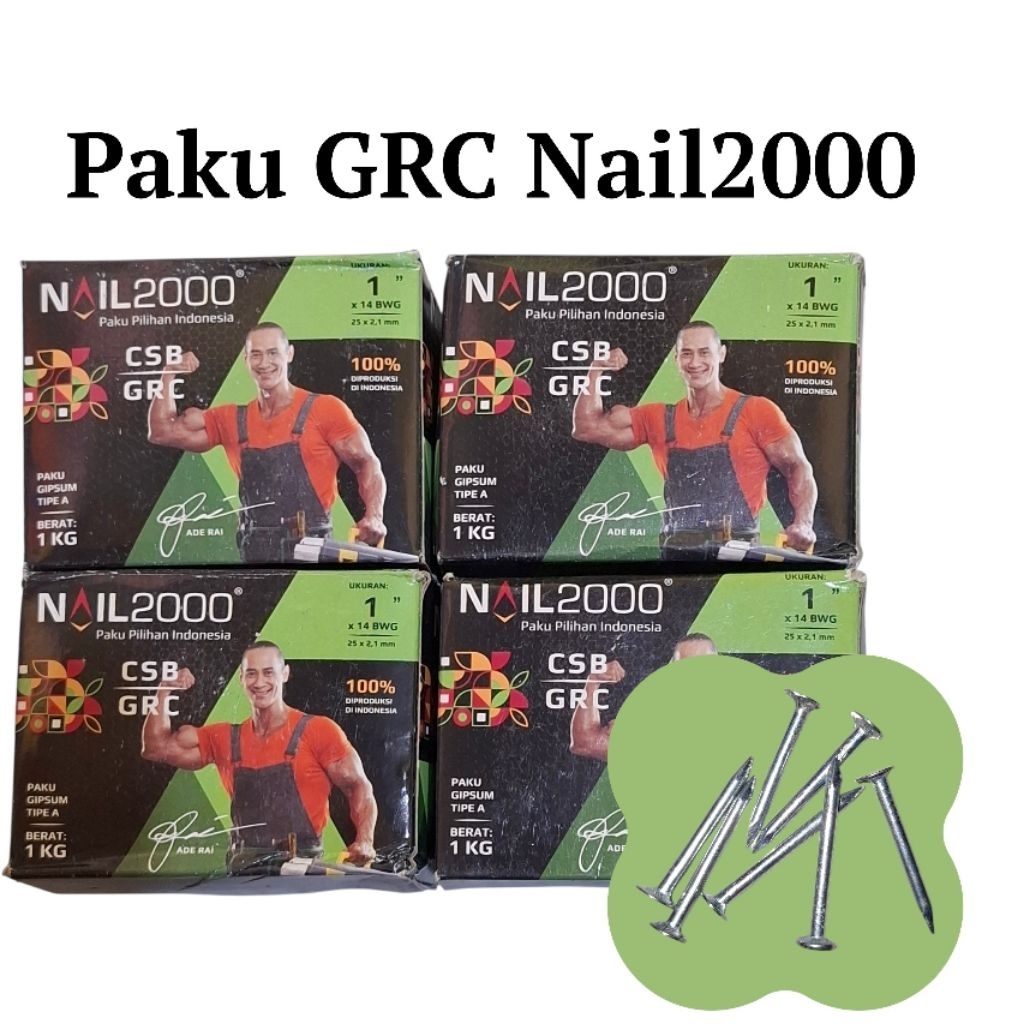 Nail 2000 Paku GRC | CSB | Paku GRC Nail 2000 1kg | Ukuran 1 inch