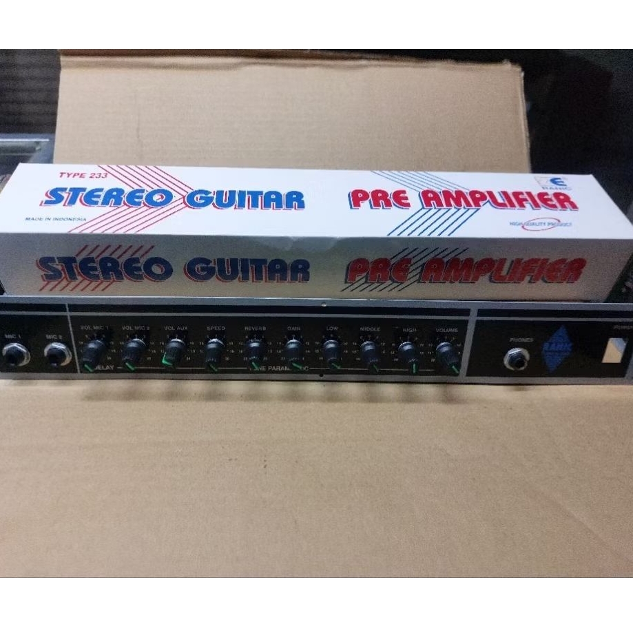 Kit Pre Amplifier Gitar Karaoke Qiup Mic Echo Aux