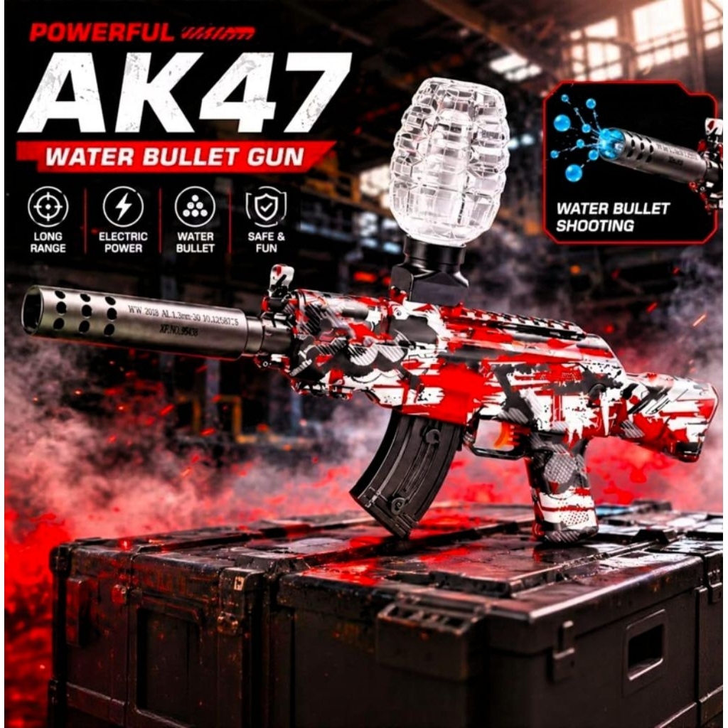 Mainan Anak AK47 ELECTRIC TOY GN Mainan Water Outdoor Bubble Tembakan Seru Anak