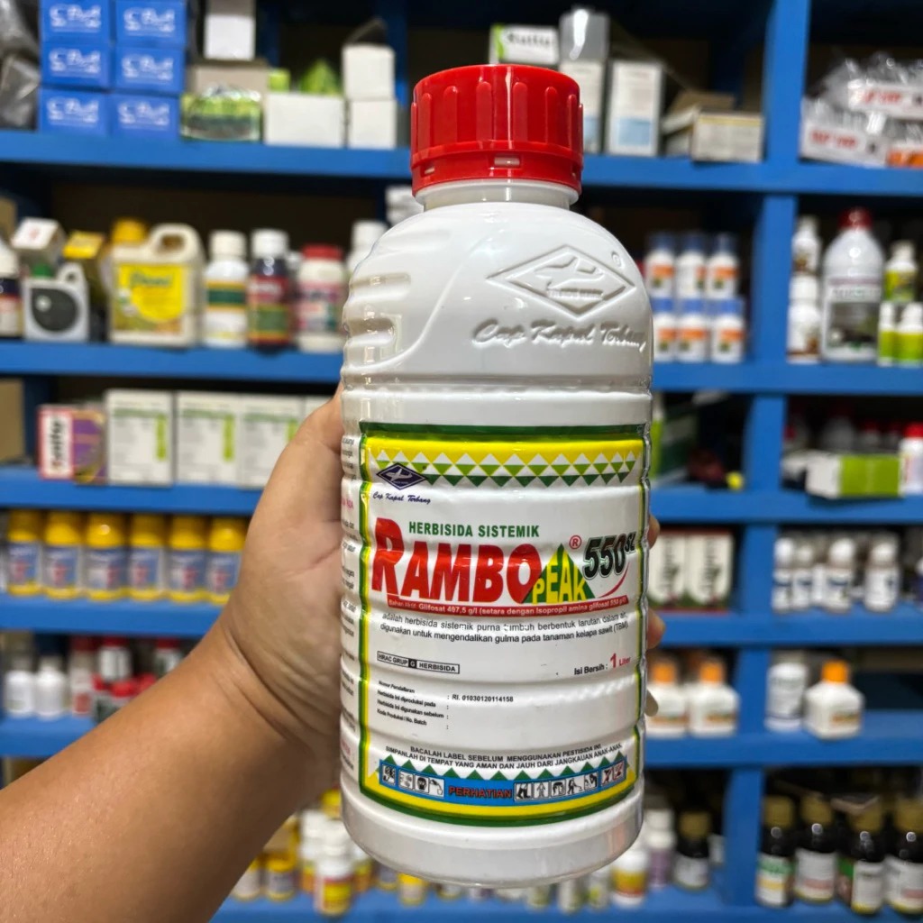 Herbisida RAMBO PEAK 550SL 1 Liter - Rambo Peak Herbisida Sistemik Pembasmi Rumput Membandel