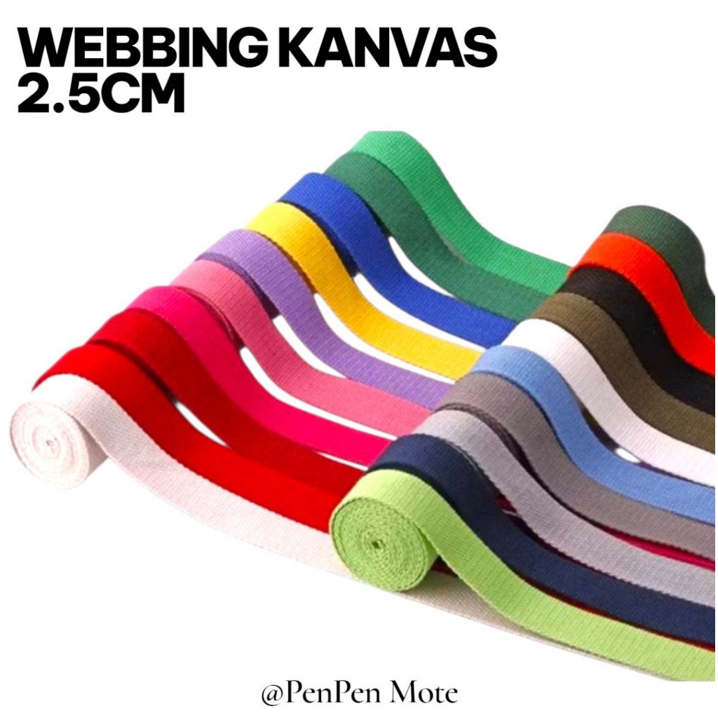 Webbing Katun Kanvas 2.5cm