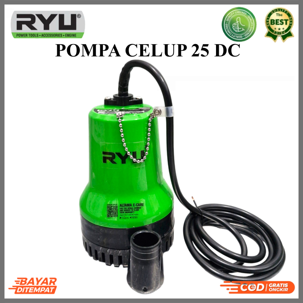 Ryu Pompa Celup Air Kapal Laut Perahu Irigasi Kolam Ikan Submersible Water 12 Volt 5 Ampere RWP 25 D