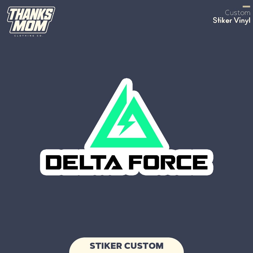 Stiker Delta Force Sticker Vinyl Cromo Custom Thanksmom