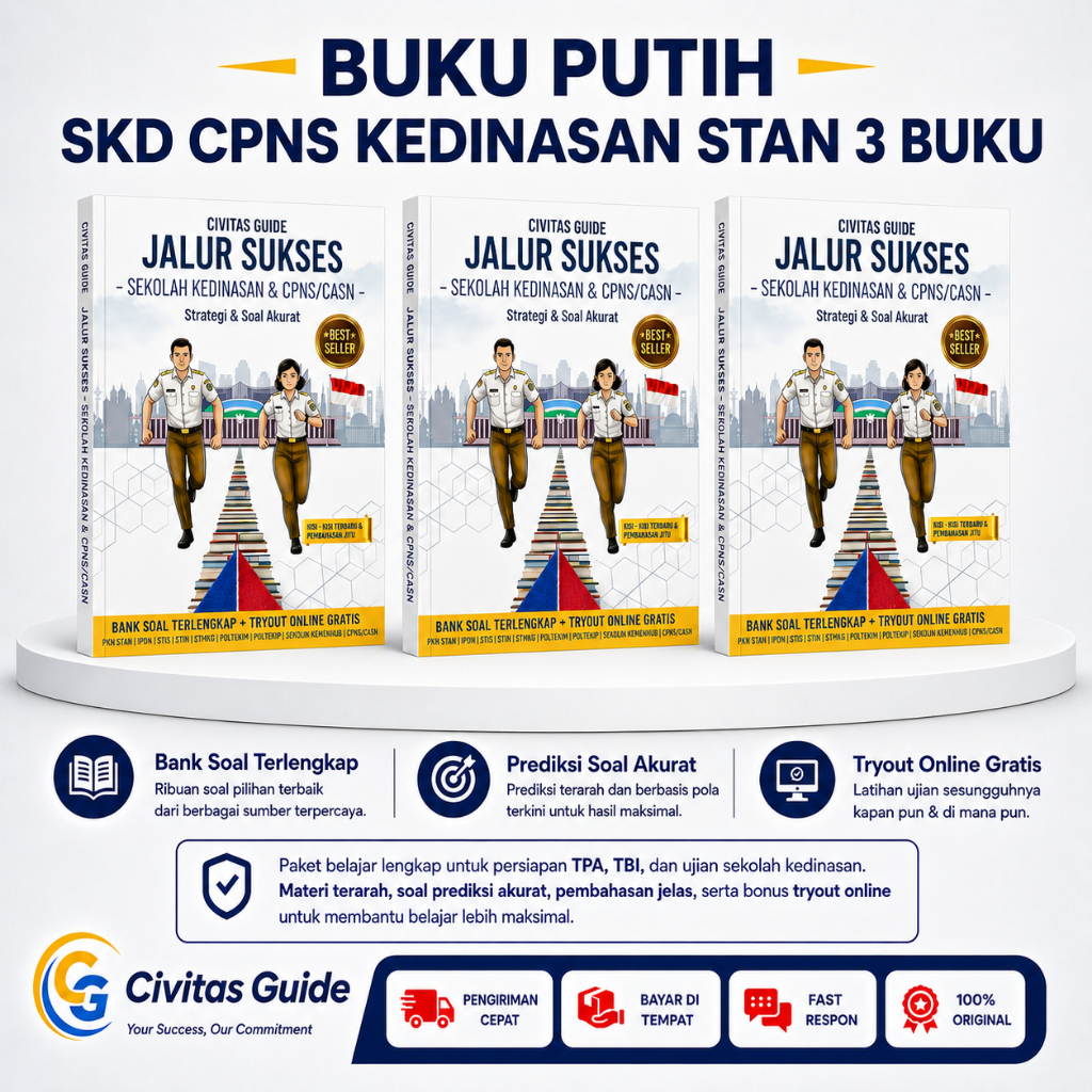 BUKU PUTIH CIVITAS GUIDE SKD CPNS KEDINASAN PKN STAN 3 BUKU