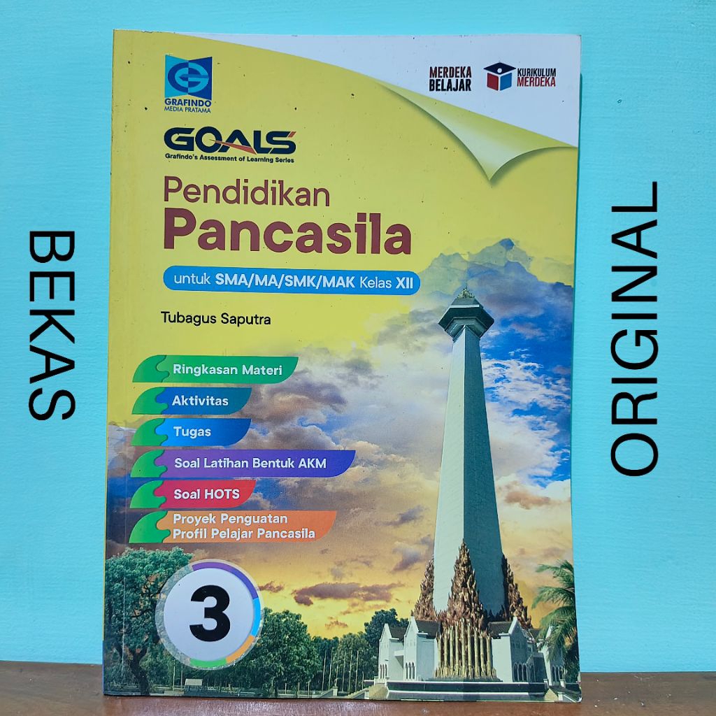 ( BUKU BEKAS ) ( ORIGINAL ) GOALS IPS Pendidikan Pancasila PKN PPKN Kelas 12 XII 3 III SMA MA SMK MA