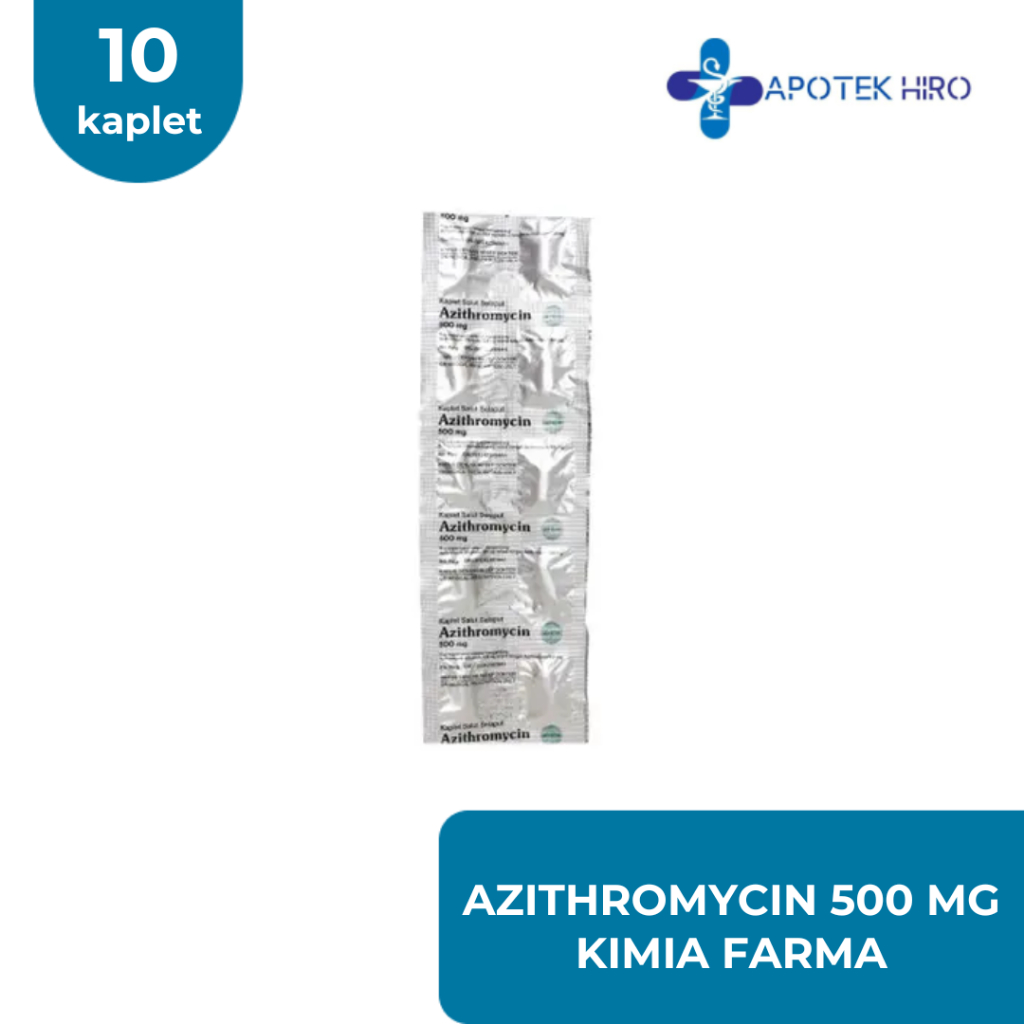 AZITHROMYCIN GENERIK_01 500 MG 1 STRIP @ 10 KAPLET SALUT SELAPUT