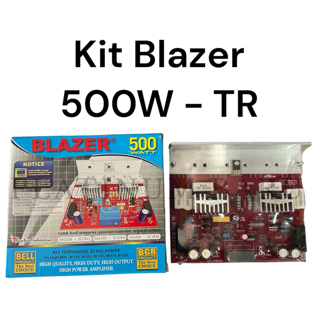 Kit Blazer 500 Watt TR Power Amplifier BGR Original | PCB Amplifier Mono 500W Rakitan Audio Sound Sy
