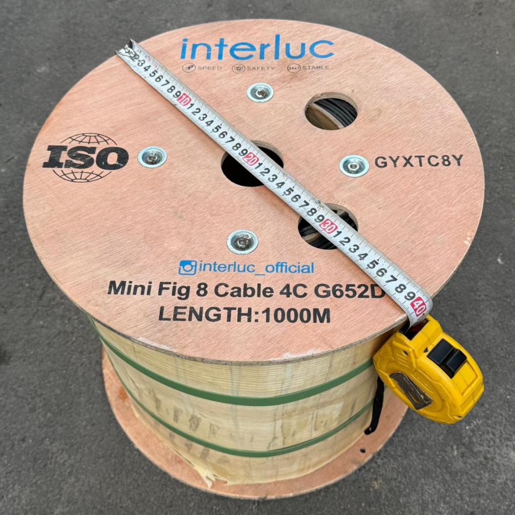 KU Mini 4 Core Fig 8 1KM 2KM Interluc | Kabel Fiber Optic Cable Fig8 4Core 1000M FTTH