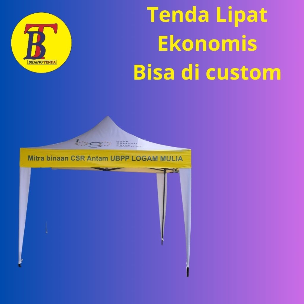 TENDA LIPAT CUSTOM BRANDING 3X3m