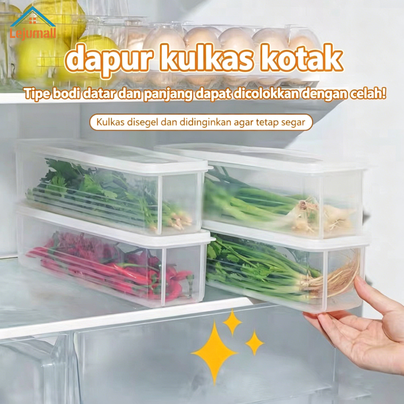 Lejumall 5PCS Toples Panjang Serbaguna Food Grade Wadah Penyimpanan Spaghetti Mie Ikan Snack Makanan