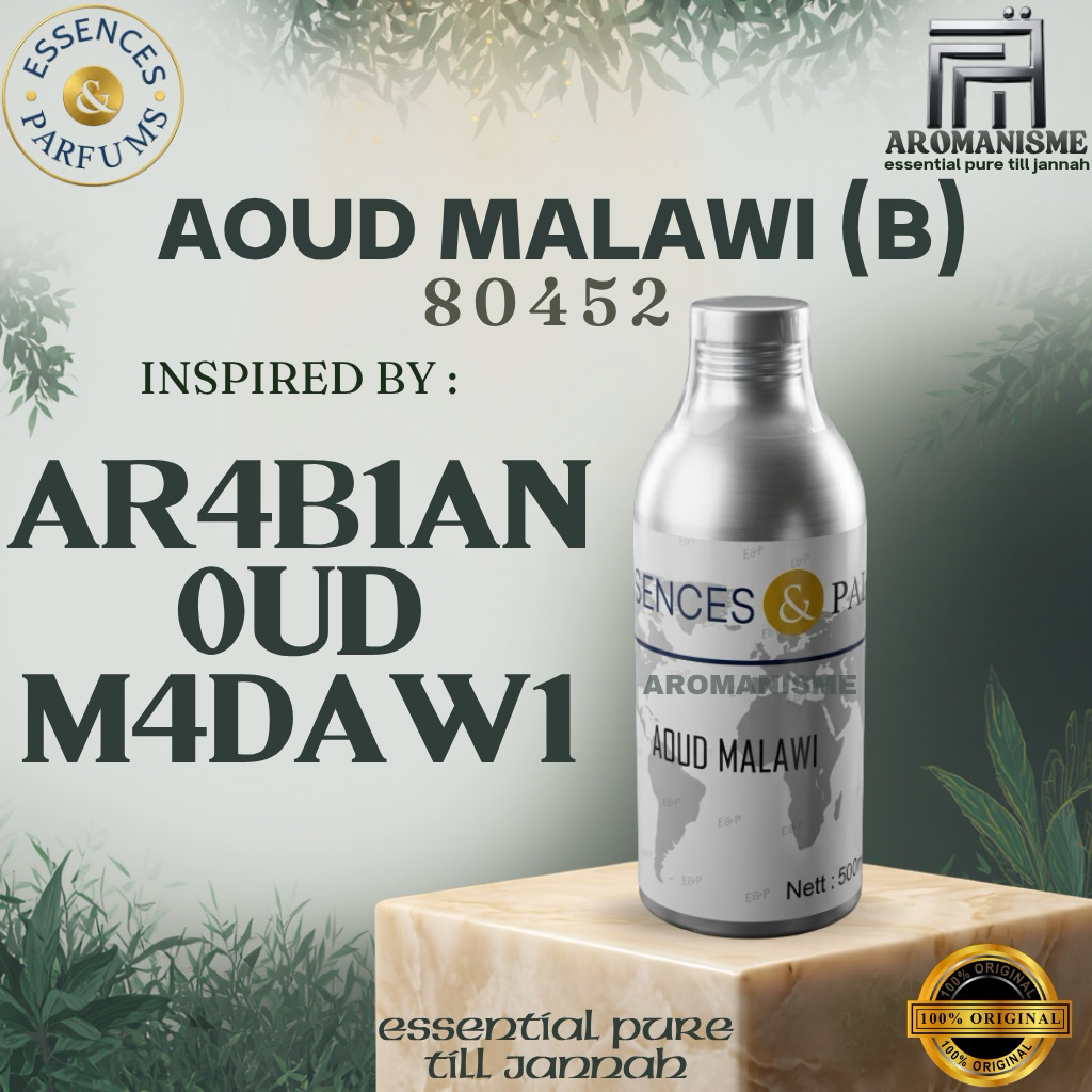BIBIT PARFUM MADAWI AR4BIAN OUD ESSENCES AOUD MALAWI GRADE B SEGEL 500GRAM