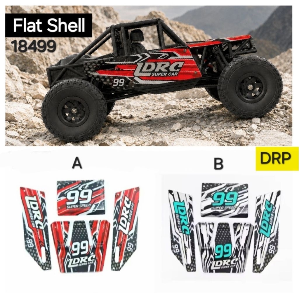 DRP Flat Body Merah Biru LDRC 18499 1/18 Original Part