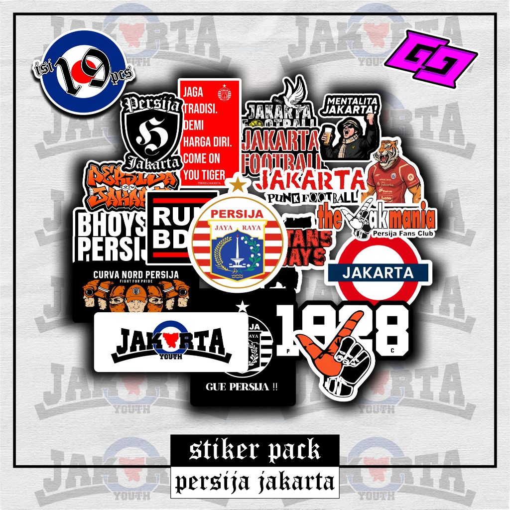 P10 STIKER PACK PERSIJA JAKARATA KEREN TERBARU STIKER PACK KEKINIAN VIRAL PERSIJA JAKARTA GUE PERSIJ