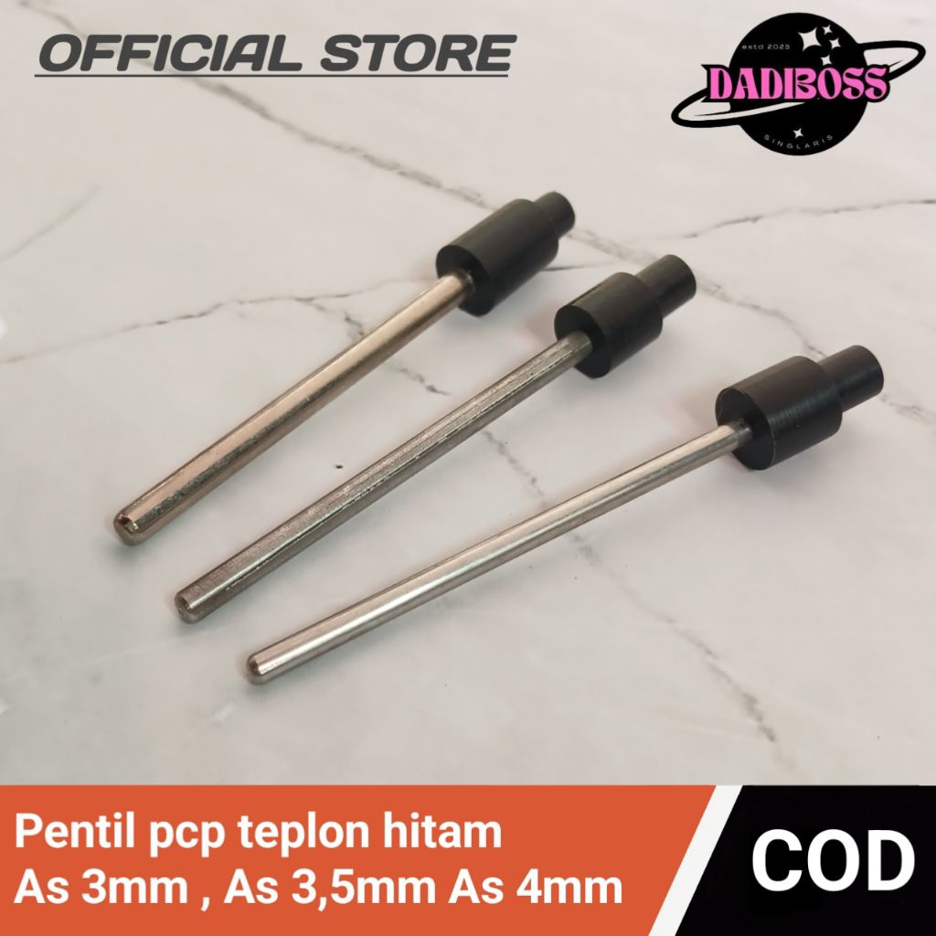 Pentil pcp teplon hitam as 3mm/3,5mm/4mm