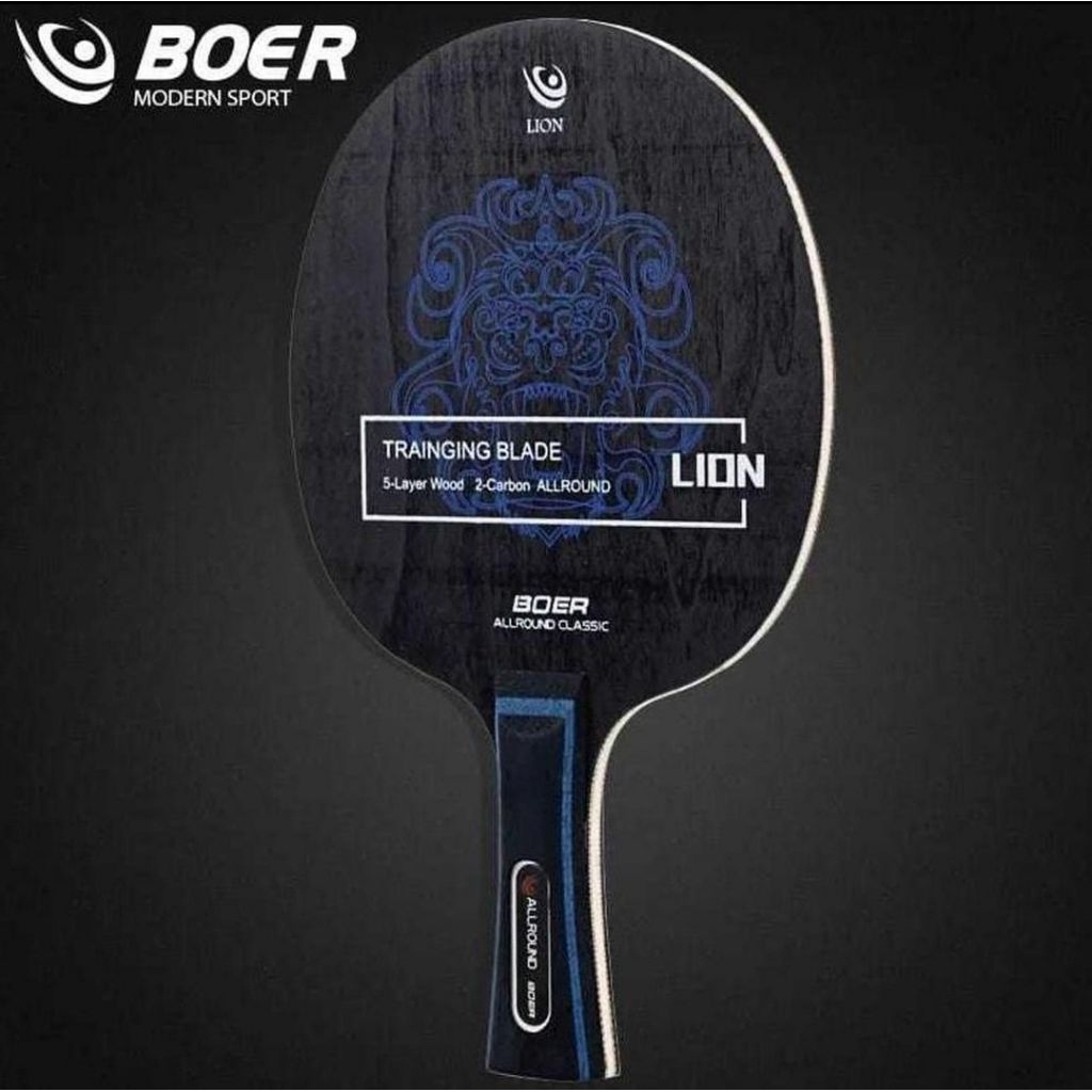 Bet PingPong BOER Blade Lion AllRound - Bat Tenis Meja Carbon Original