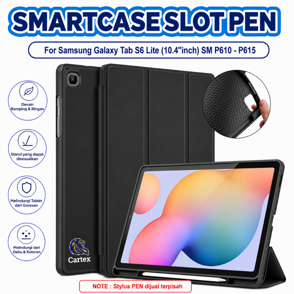 Smartcase Slot Pen Samsung Galaxy Tab S6 Lite 10.4"inch P610 P615 \ case samsung tab s6 lite \ casin