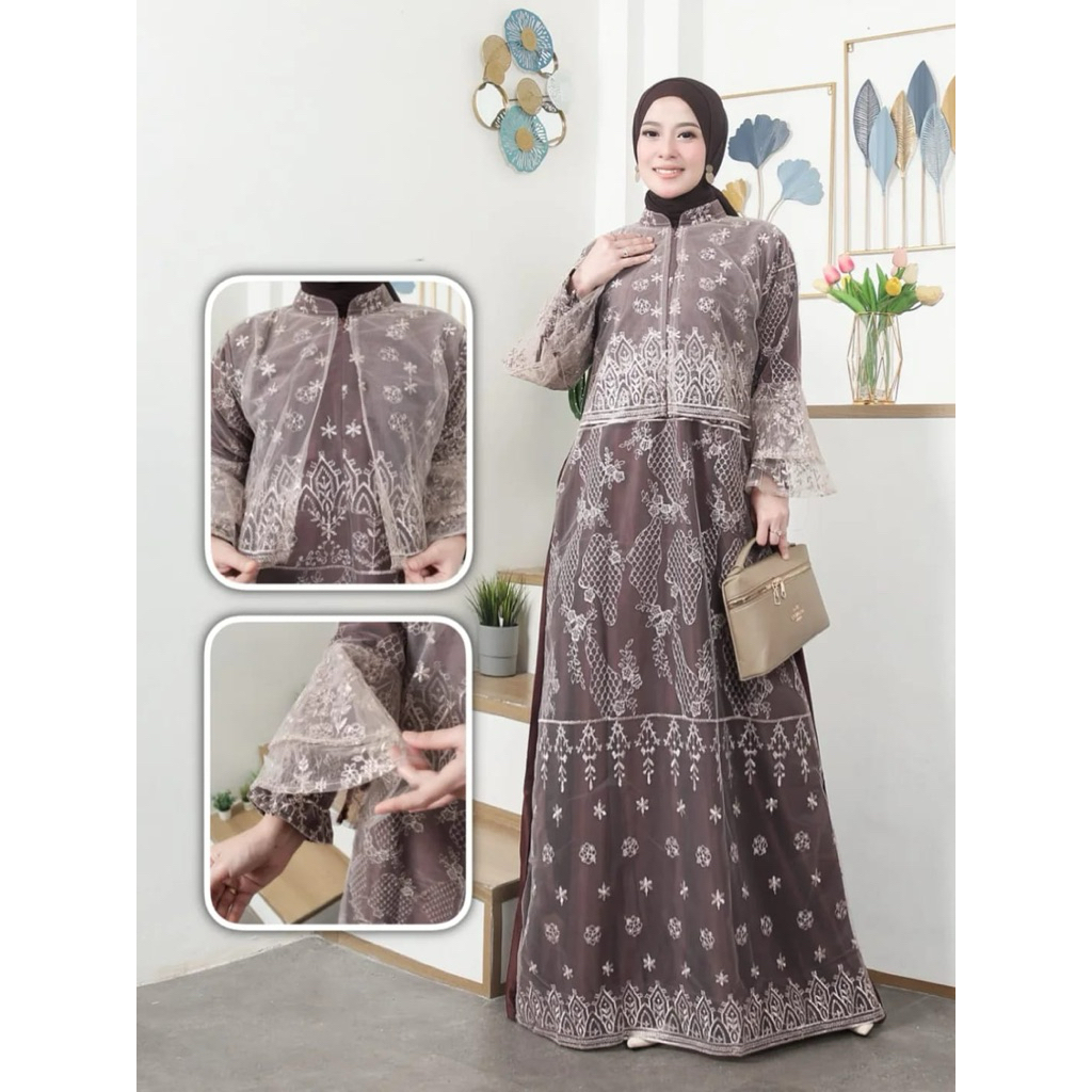 ISYANA DRES gamis simple elegan gamis remaja/dewasa gamis valvet mix brukat