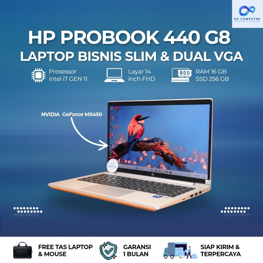 HP PROBOOK 440 G8 DUAL VGA NVIDIA GeForce MX 450