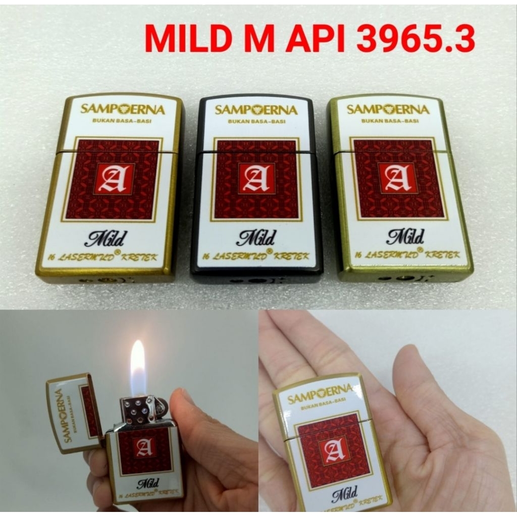Korek Api Mild M 3965.3 Motif Sampoerna A Mild Ikonik | Desain Lokal & Bisa Isi Ulang BISA COD