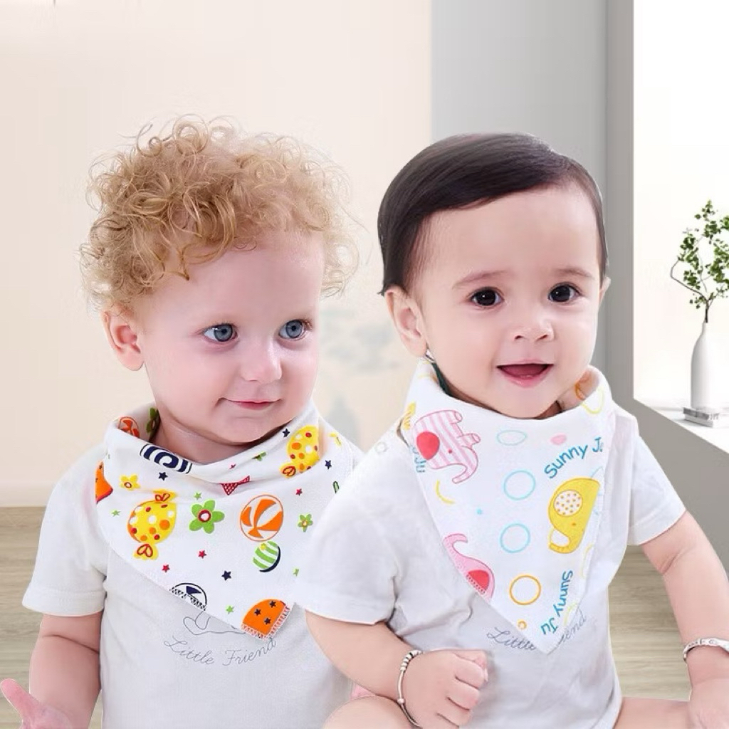 LB Celemek bayi/Celemek makan bayi /Bib bayi/Slabber Segitiga Bayi/Celemek Makan Bayi