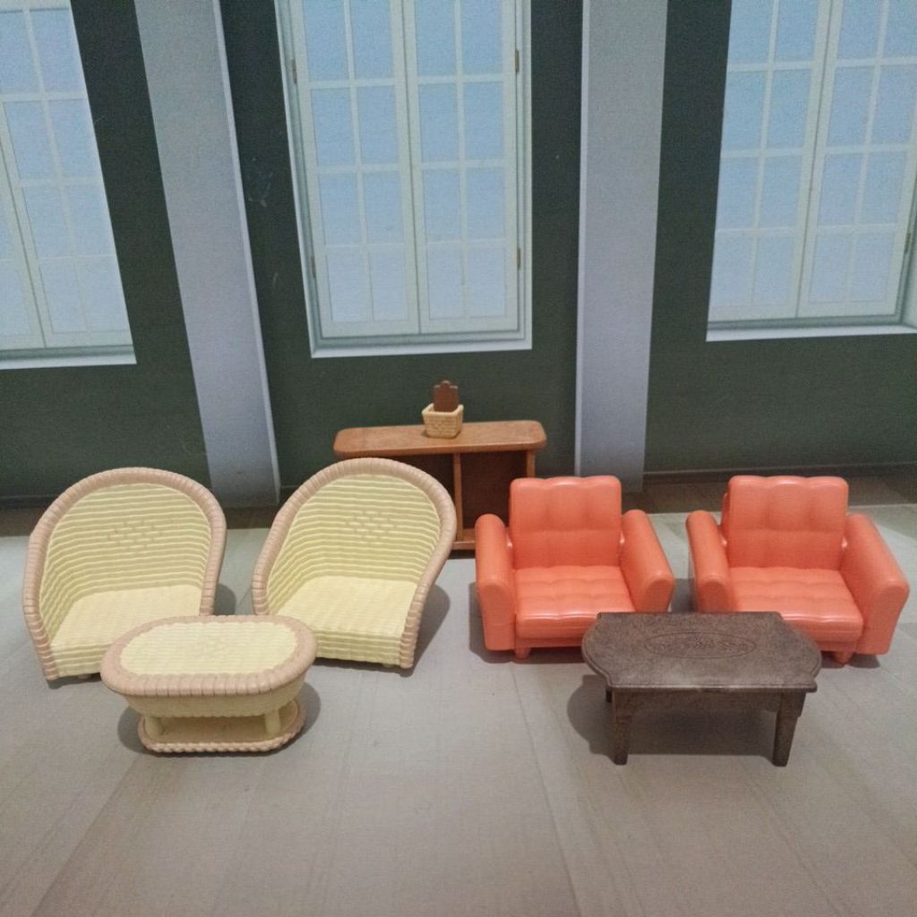 Sylvanian Family Living Room / Sylvanian Rare / Sylvanian Vintage / Sylvanian Sofa / Sylvanian Sofa 