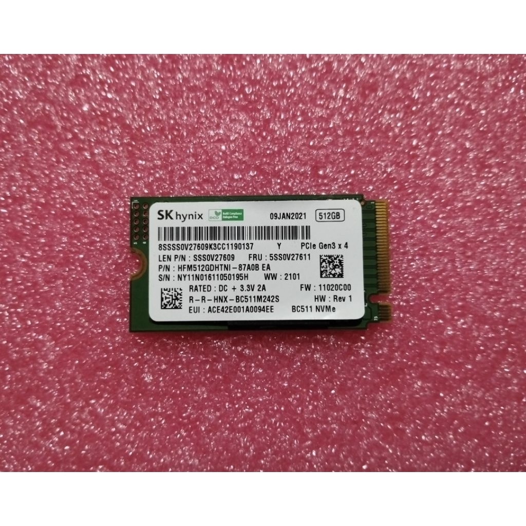 Sk Hynix SSD M.2 2242 512GB NVMe PCIe® Gen3x4