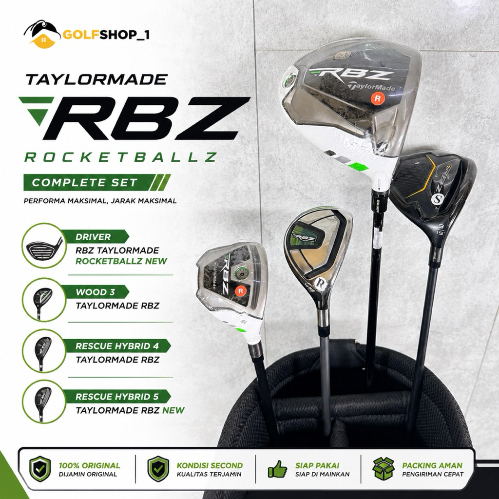 Stick Golf Driver Wood & Rescue Hybrid Golf Taylormade RBZ Second Original