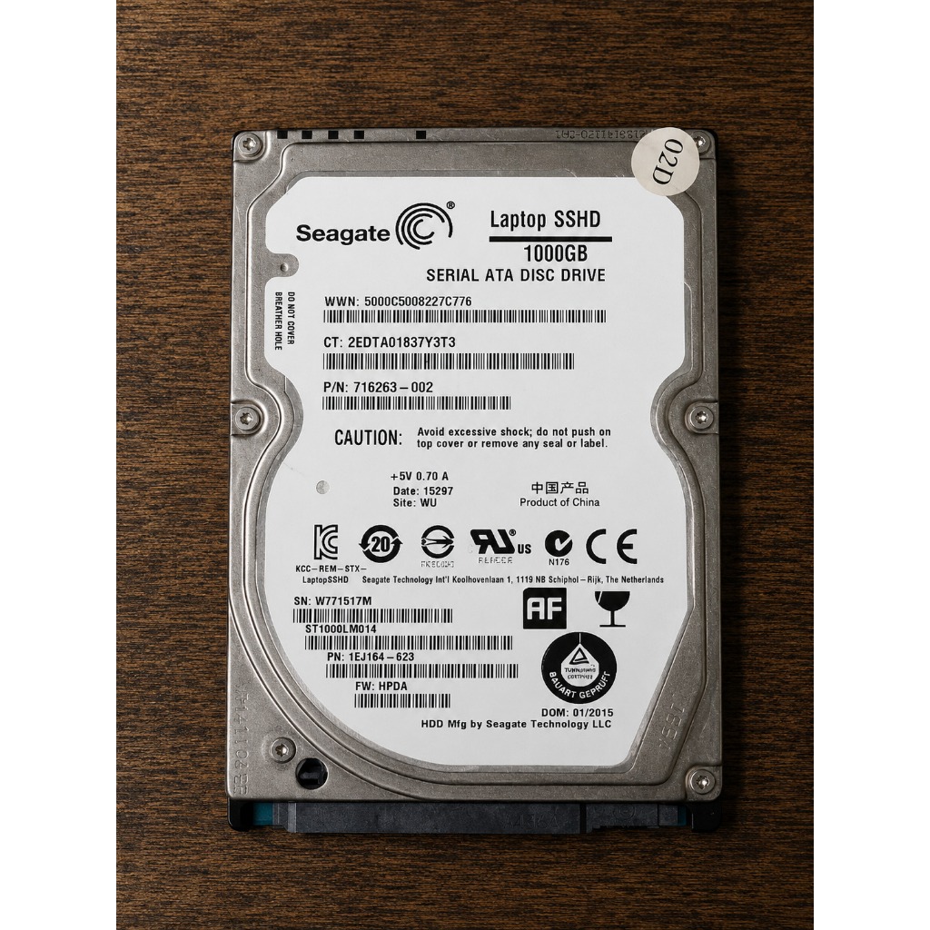 Seagate Laptop SSHD 1TB 2.5 Inch SATA III Hybrid Hard Drive Original - ST1000LM014