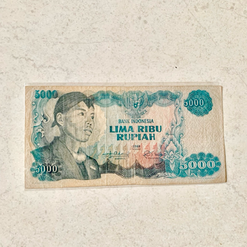 Java Coins - Uang Kuno Seri Jenderal Sudirman 5000 Rupiah Tahun 1968