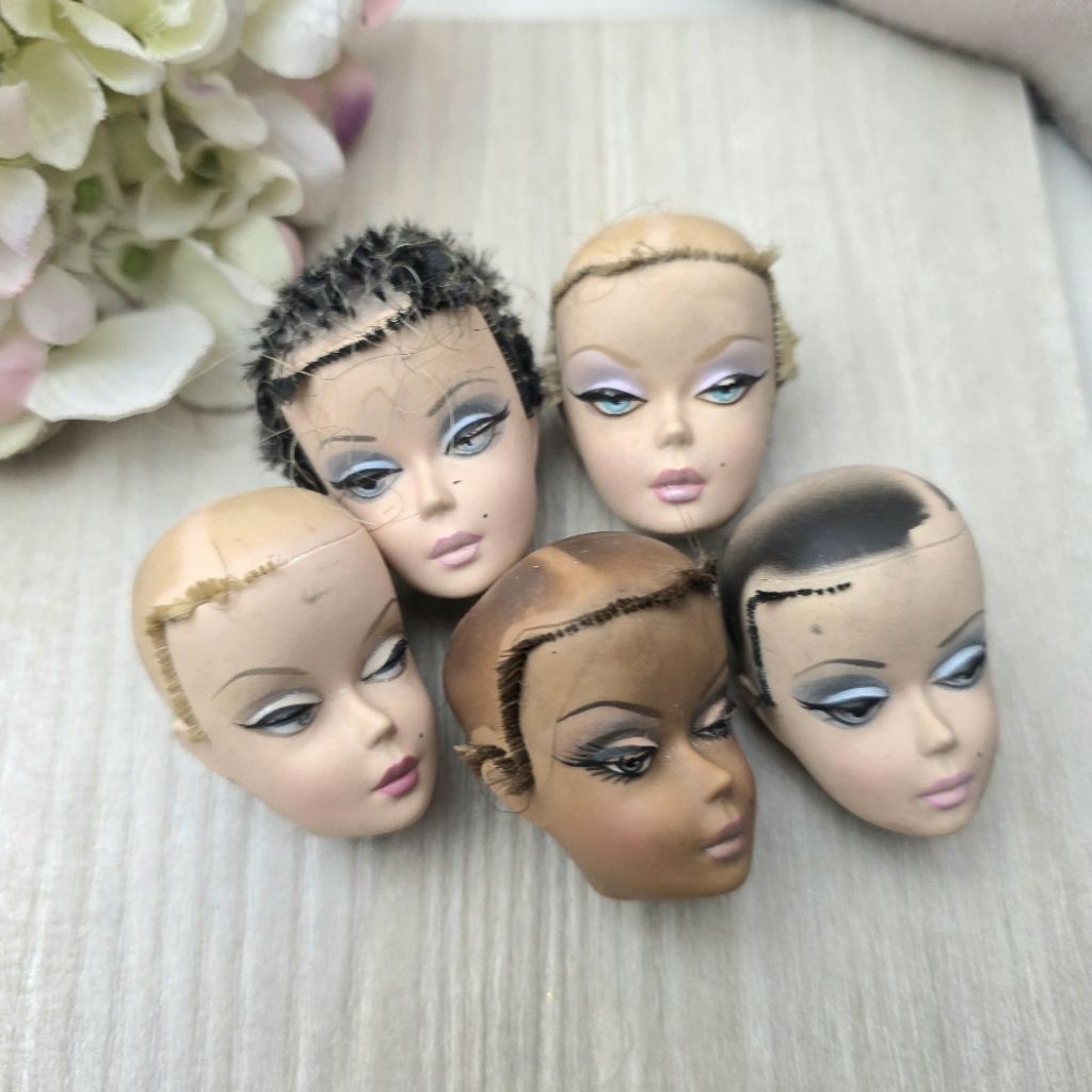 Kepala Barbie Silkstone Mattel for reroot clean face