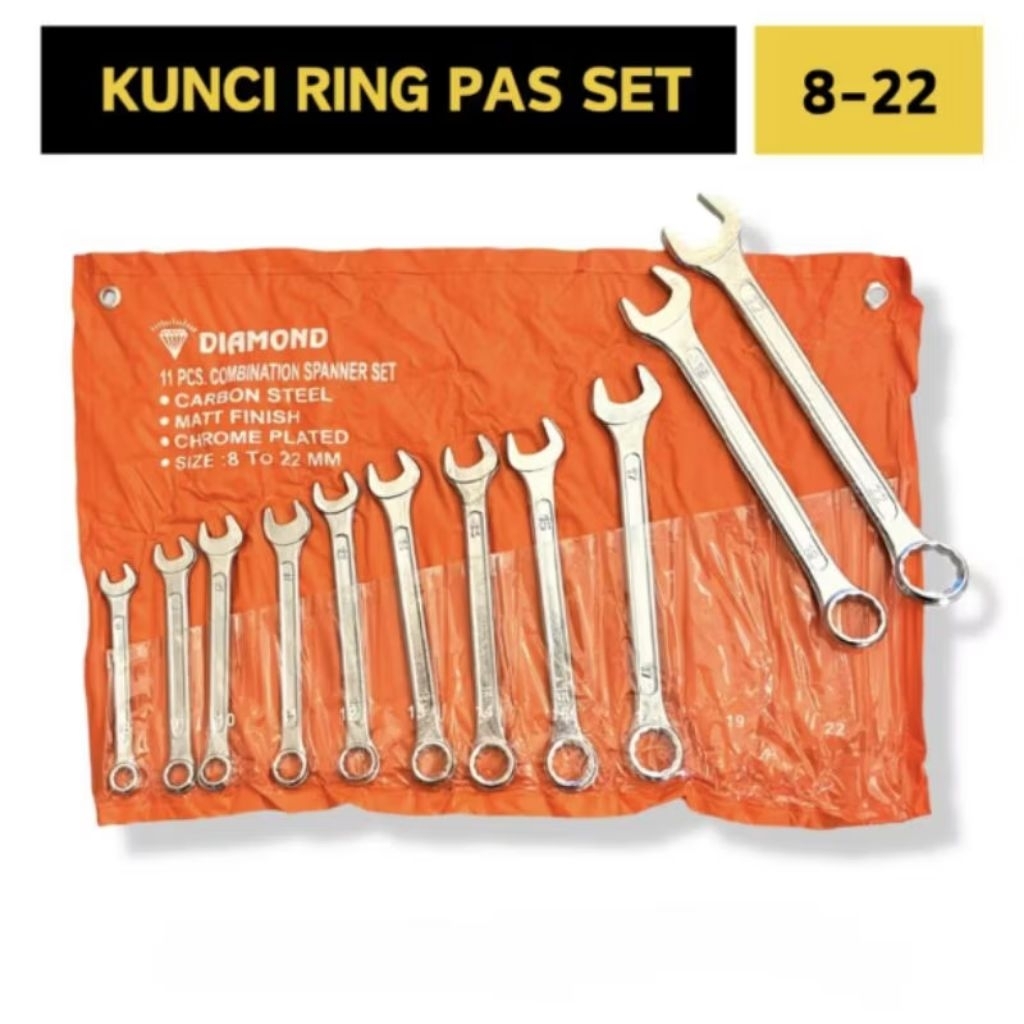 kunci ring pas 1 set | diamond | murah