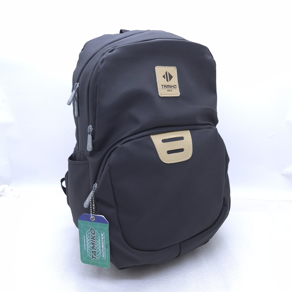 Tas Tamiko Kain Kanvas 17 Inchi 3 Ruang Rel Seliting Anti Maling Jas Hujan Tas Ringan Original Murah