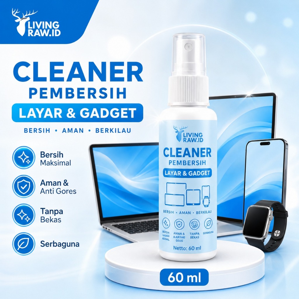 Pembersih Layar HP Lapto Komputer Screen Cleaner Spray LCD TV Monitor Gadget 60ml Screen Cleaner Spr