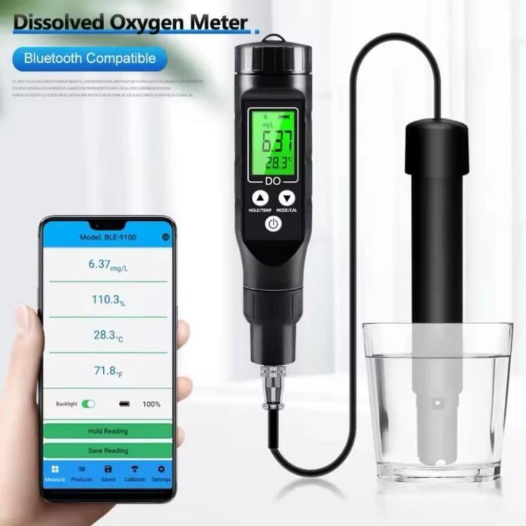 Dissolved Oxygen Tester DO9100 DO Meter Oksigen Water Analyzer Air O2