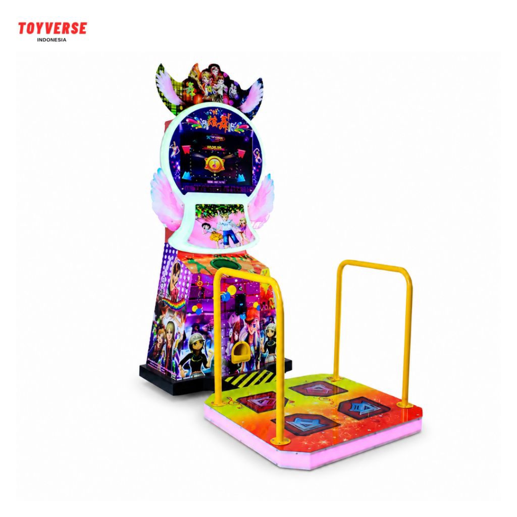 Mesin Dance Arcade Koin Anak LED | Wahana Game Indoor Playground Komersial