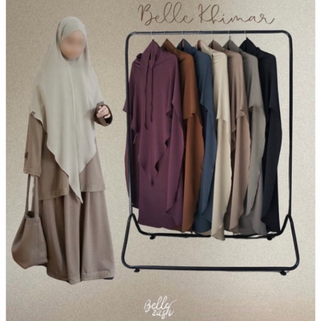 BELLEZASH ABAYA FRENCH KHIMAR BANDANA kHIBAN SHINA STRIPES SOFT YELLOW New With Tag Abaya French Khi