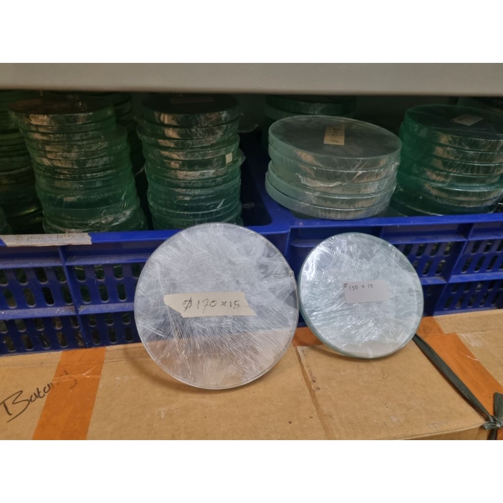 kaca tempred bulat Dia 50mm x 10mm
