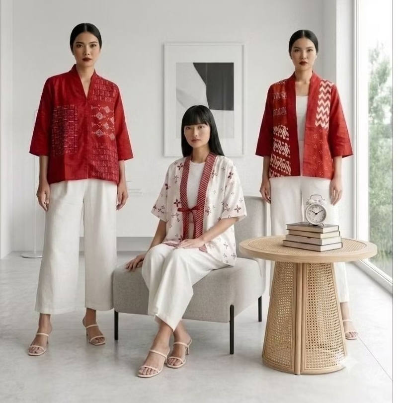 Batik Gheia - Outer Merah Putih