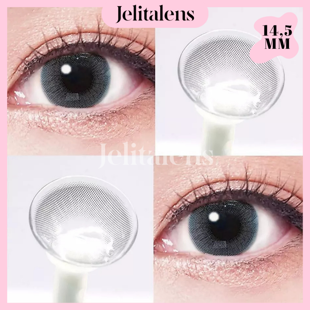 J89 Softlens Abu Abu Soft Natural 14,5 MM Tanpa Ring Daily Normal Minus / Softlens Grey Natural / So